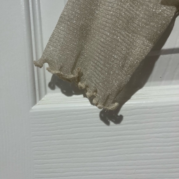 Anthropologie Shimmering Cream Blouse - Picture 3 of 7